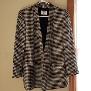 Houndstooth kasper blazer